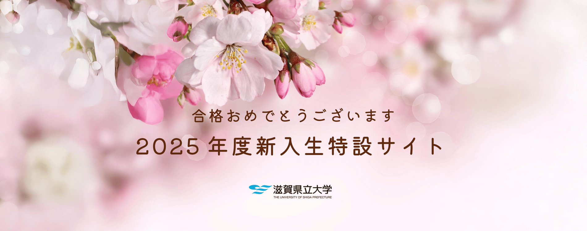 合格おめでとうございます　2025年度　新入生特設サイト